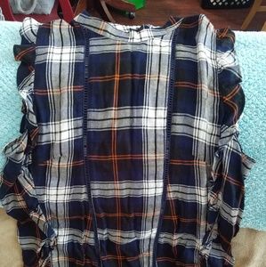 Maurice's plaid short sleeve top